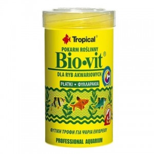 Сухий корм (Tropical Bio-Vit) у пластівцях, призначений для годування рослиноїдних риб