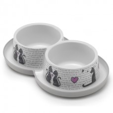 Moderna Double Trendy Dinner Cats in Love - подвійна миска для кішок (2х350мл) d -10см