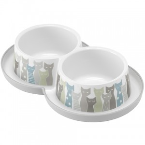 Moderna Double Trendy Dinner Maasai - подвійна миска для кішок (2х350мл) d-10см