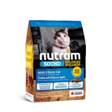 Nutram Sound Balanced Wellness Natural Adult and Senior Cat Food (S5) - корм для дорослих кішок з куркою та лососем