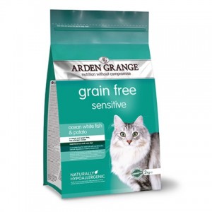Повноцінний корм для кішок «Arden Grange GF Sensitive Ocean White Fish&Potato» для чутливого травлення | Petplus