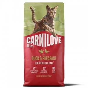 : Сухой корм для стерилизованных кошек Carnilove Active Sterilised 2 кг, 6 кг - утка и фазан : Сухой корм для стерилизованных кошек Carnilove Active Sterilised 2 кг, 6 кг - утка и фазан