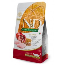 Farmina (Фармина) N&D Low Grain Chicken & Pomegranate Neutered (Sterilised) Cat Adult – сухой корм с курицей для стерилизованных кошек всех пород Farmina (Фармина) N&D Low Grain Chicken & Pomegranate Neutered (Sterilised) Cat Adult – сухой корм с курицей для стерилизованных кошек всех пород