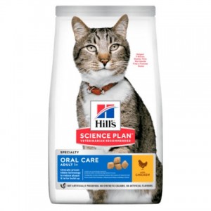 Сухой корм Hill's Science Plan Oral Care для ухода за полостью рта у взрослых кошек, с курицей