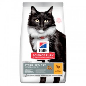 Сухой корм для стерилизованных пожилых кошек с курицей | Hill's Science Plan Feline Mature Adult 7+ Sterilised Cat | Petplus Сухой корм для стерилизованных пожилых кошек с курицей | Hill's Science Plan Feline Mature Adult 7+ Sterilised Cat | Petplus