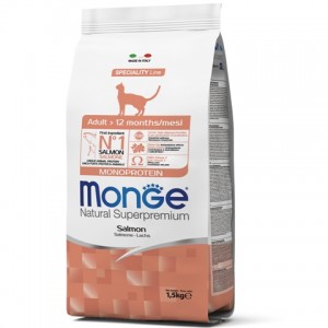 : Сухий корм для дорослих кішок з лососем «Monge Cat Salmon» купити в зоомагазині - Петплюс : Сухий корм для дорослих кішок з лососем «Monge Cat Salmon» купити в зоомагазині - Петплюс