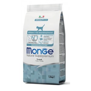 : Сухой корм для котят с форелью «Monge Kitten Trout» купить в зоомагазине - Пэтплюс : Сухой корм для котят с форелью «Monge Kitten Trout» купить в зоомагазине - Пэтплюс