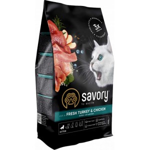 Сухой корм {Savory Kitten Chicken Fresh Turkey Holistic} для котят из натуральных ингредиентов | Продукция бренда «Savory» - курица и индейка | Petplus Сухой корм {Savory Kitten Chicken Fresh Turkey Holistic} для котят из натуральных ингредиентов | Продукция бренда «Savory» - курица и индейка | Petplus