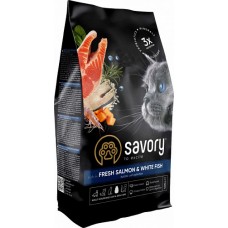 Savory Cat Gourmand Fresh Salmon & White Fish Holistic - корм для кішок (лосось та біла риба) Savory Cat Gourmand Fresh Salmon & White Fish Holistic - корм для кішок (лосось та біла риба)