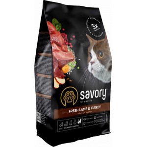 Сухий корм «Cat Gourmand Holistic» для кішок із натуральних інгредієнтів | Продукція бренду «Savory» - індичка та ягня | Petplus