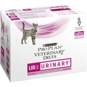Консервированная диета для котят и кошек «Purina VD UR Urinary Salmon» - назначают при заболевании мочевыводящих путей, кусочки лосося в подливе | узнай больше