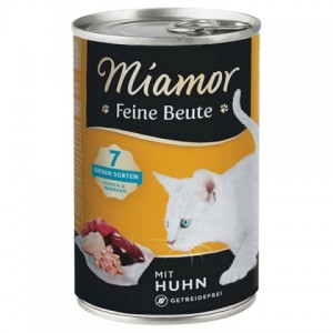 : Miamor Feine Beute Chicken Cat – це 7 видів м'яса та субпродуктів, у тому числі м'ясо курки