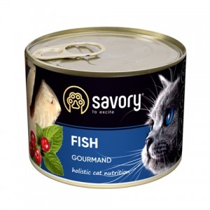 Консерви для кішок з рибою Savory Cat Gourmand Fish - збагачені вітамінами і мінералами, без штучних ароматизаторів - дізнатися більше! Консерви для кішок з рибою Savory Cat Gourmand Fish - збагачені вітамінами і мінералами, без штучних ароматизаторів - дізнатися більше!