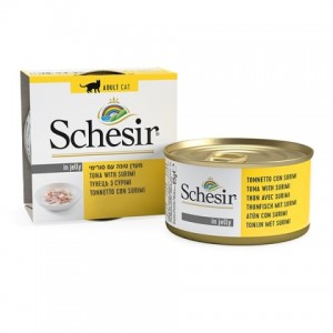 Schesir ТУНЕЦЬ З СУРІМИ «Cat Tuna Surimi» вологий корм консерви для кішок, банку Schesir ТУНЕЦЬ З СУРІМИ «Cat Tuna Surimi» вологий корм консерви для кішок, банку