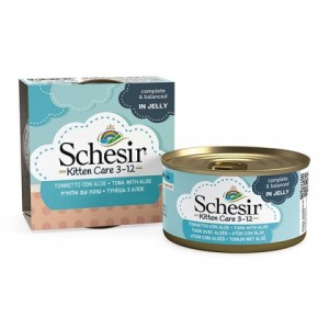 Schesir ТУНЕЦ С АЛОЭ (Tuna Aloe Kitten) влажный корм консервы для котят, банка Schesir ТУНЕЦ С АЛОЭ (Tuna Aloe Kitten) влажный корм консервы для котят, банка