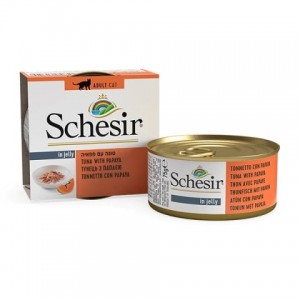 Schesir ТУНЕЦ С ПАПАЙЕЙ (Tuna Papaya) влажный корм консервы для кошек, банка Schesir ТУНЕЦ С ПАПАЙЕЙ (Tuna Papaya) влажный корм консервы для кошек, банка