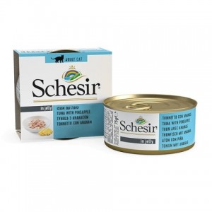 Schesir ТУНЕЦЬ З АНАНАСОМ (Tuna Pineapple) вологий корм консерви для кішок, банку Schesir ТУНЕЦЬ З АНАНАСОМ (Tuna Pineapple) вологий корм консерви для кішок, банку