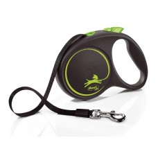 Flexi Black Design L/5m - рулетка-повідець для собак, стрічка Flexi Black Design L/5m - рулетка-повідець для собак, стрічка