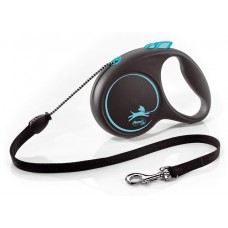 Flexi Black Design M/5m - рулетка-повідець для собак, трос Flexi Black Design M/5m - рулетка-повідець для собак, трос