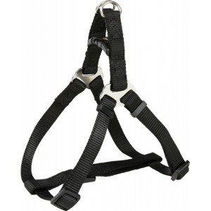 Нейлоновая усиленная шлея для собак «Trixie Premium One Touch Harness» | Цвет чёрный - комфорт и безопасность | страна-производитель Германия