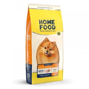 : HOME FOOD Adult Mini Healthy Skin And Shiny Coat - Сухий корм здорова шкіра та блиск шерсті для дорослих собак дрібних порід (Індейка та лосось) : HOME FOOD Adult Mini Healthy Skin And Shiny Coat - Сухий корм здорова шкіра та блиск шерсті для дорослих собак дрібних порід (Індейка та лосось)