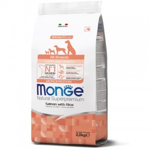 : Полноценный корм для собак на основе мяса лосося и риса «Monge Adult Salmon&Rice» купить в зоомагазине - Пэтплюс : Полноценный корм для собак на основе мяса лосося и риса «Monge Adult Salmon&Rice» купить в зоомагазине - Пэтплюс
