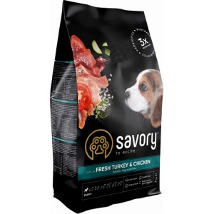 Сухий корм для цуценят (Savory Puppy Fresh Turkey & Chicken Holistic) з натуральних інгредієнтів | Petplus Сухий корм для цуценят (Savory Puppy Fresh Turkey & Chicken Holistic) з натуральних інгредієнтів | Petplus