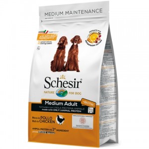 Schesir Dog Medium Adult Chicken - сухой монопротеиновый корм для собак средних пород