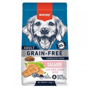 : Wanpy (Ванпи) Grain Free с лососем – беззерновой корм для собак всех пород с 85% содержанием животного белка : Wanpy (Ванпи) Grain Free с лососем – беззерновой корм для собак всех пород с 85% содержанием животного белка