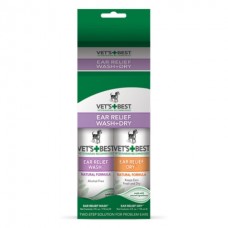 Vets Best Ear Relief Wash & Dry Combo Kit - набір для чищення вух