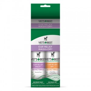 Vets Best "Ветс Бест" Ear Relief Wash and Dry Combo Kit - набір для чищення вух