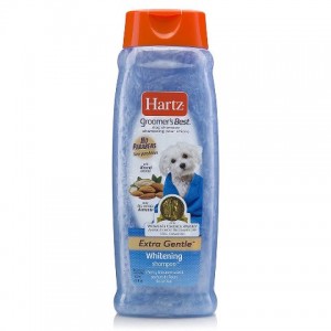 Естественный блеск белой, серебряной и светлой шерсти шампуня «Hartz Groomer`s Best  Whitening Shampoo Dogs» | Шампунь «Хартц Собаки Белый окрас Взрослые»: экстра-нежный шампунь для собак | страна-производитель: США | Petplus