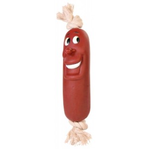 : Игрушка для собак Trixie Sausages on a Rope - прочные колбаски на веревке для активных игр