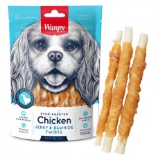 Wanpy Chicken Jerky & Rawhide Twists - ласощі для собак / з куркою та сиром'ятної шкіри Wanpy Chicken Jerky & Rawhide Twists - ласощі для собак / з куркою та сиром'ятної шкіри