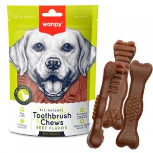 : Лакомство для собак в виде зубной щетки (Wanpy Toothbrush Chews Beef) имеет привлекательный вкус говядины | Купить в зоомагазине Пэтплюс : Лакомство для собак в виде зубной щетки (Wanpy Toothbrush Chews Beef) имеет привлекательный вкус говядины | Купить в зоомагазине Пэтплюс