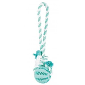 : Trixie Denta Fun Playing Rope Ball – жевательная игрушка для собак с веревкой и мячом : Trixie Denta Fun Playing Rope Ball – жевательная игрушка для собак с веревкой и мячом