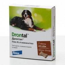 Elanco Drontal XL (Дронтал) Dog - антигельмінтик для собак великих порід широкого спектру дії / на 35 кг ваги