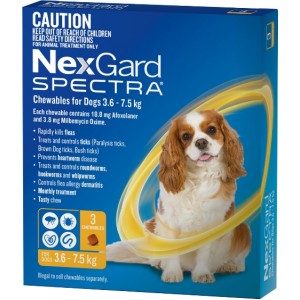 Nexgard Spectra for Dogs - жувальні таблетки від бліх, кліщів та глистів для собак від 3,5 до 7,5 кг Nexgard Spectra for Dogs - жувальні таблетки від бліх, кліщів та глистів для собак від 3,5 до 7,5 кг