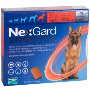 Nexgard Spectra for dogs - жувальні таблетки від бліх, кліщів та глистів для собак від 30 до 60 кг Nexgard Spectra for dogs - жувальні таблетки від бліх, кліщів та глистів для собак від 30 до 60 кг