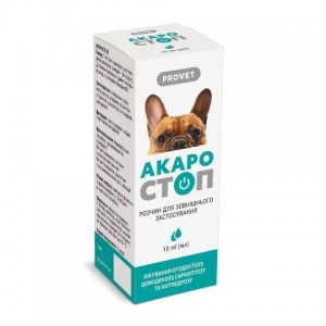 Природа Акаростоп ProVET - капли для лечения кошек, собак и кроликов при отодектозе, саркоптозе, нотоэндрозе и демодекозе