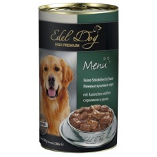 Edel Dog (Едель Дог) - консерви для собак /Кролик і рис/ шматочки в соусі Edel Dog (Едель Дог) - консерви для собак /Кролик і рис/ шматочки в соусі