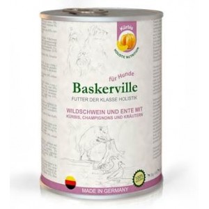 Консерви для собак з м'ясом кобана, качки та зеленню «Baskerville Sensitive» – це повнораційний вологий корм класу холістик – не викликає алергію | Petplus Консерви для собак з м'ясом кобана, качки та зеленню «Baskerville Sensitive» – це повнораційний вологий корм класу холістик – не викликає алергію | Petplus
