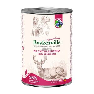 Консерви для собак з м'ясом оленини "Baskerville Sensitive" - це повнораціонний вологий корм класу холістик - не викликає алергію | Petplus Консерви для собак з м'ясом оленини "Baskerville Sensitive" - це повнораціонний вологий корм класу холістик - не викликає алергію | Petplus