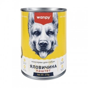 : Wanpy Beef Wet Dog Food Pate - консерви для собак у паштеті з яловичиною