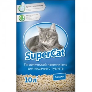 SUPER CAT (пресована тирса для котів, стандарт, синій)